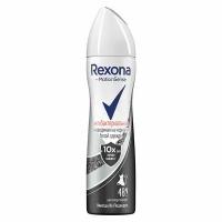 REXONA юнилевер Дезодорант женский спрей 150 мл антибактериальный+невидимый на черном и белом