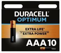 Батарейка DURACELL Optimum LR03 AAA блистер 10шт