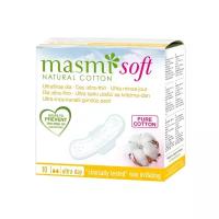 MASMI NATURAL COTTON. Ультратонкие дневные гигиенические прокладки Soft из натурального хлопка 10шт