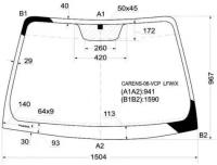 Стекло Лобовое Kia Carens Ii 06-12 XYG арт. CARENS-06-VCP LFW/X