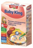 Каша Flory безмолочная Baby King рисово-кукурузная с бананом, с 6 месяцев, 160 г