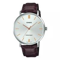 Наручные часы CASIO Collection MTP-VT01L-7B2, серебряный, коричневый