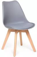 Стул обеденный TETCHAIR Secret De Maison TULIP (mod. 73) / 1 шт в упак. (дерево/пластик/ПУ, 48.5*52.5*83cм, серый)