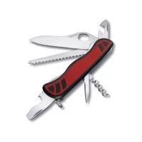 Нож Victorinox Forester, 111 мм, 10 функций, с фиксатором лезвия, красный с чёрным