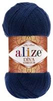 Пряжа для вязания ALIZE 'Diva stretch' 100гр. 400м. (92% микроакрил, 8%эластик) (361 т.синий), 5 мотков