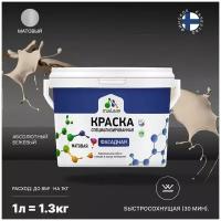 Краска акриловая Malare Professional фасадная матовая абсолютный бежевый 1 л 1.3 кг