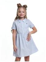 Платье для девочек Mini Maxi, модель 2684, цвет голубой/клетка (128)