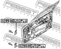 Петля передней левой двери нижняя FEBEST 0299HDJ32FLL