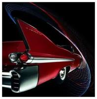 Плакат, постер на холсте 1958 Cadillac серии шестьдесят вторго года. автомобиль с откидным верхом, изображение машины. Размер 21 х 30 см