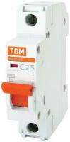 Автоматический выключатель TDM ВА47-29 1P 25А характеристика C