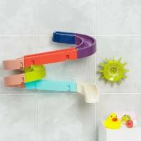 Игрушка водная горка для игры в ванной, конструктор, набор на присосках Весёлый аквапарк