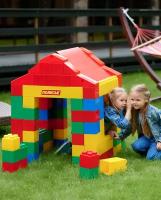 Детский домик 75х88 см из крупноблочного конструктора (134 эл.)