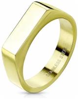 Квадратное кольцо перстень из стали, ширина 5 мм