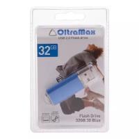 Флешка OltraMax 30, 32 Гб, USB2.0, чт до 15 Мб/с, зап до 8 Мб/с, синяя