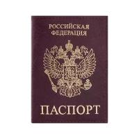 Обложка для паспорта STAFF, коричневый, бордовый