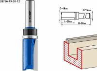 ЗУБР 19x38мм, хвостовик 12мм, фреза пазовая прямая с верхним подшипником