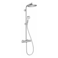 Ручной душ hansgrohe Crometta S 240 1jet Showerpipe EcoSmart 27268000, хром хром 1600 мм