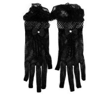 Карнавальные перчатки, цвет черный, короткие 9197370