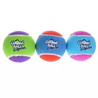 Набор игрушек для собак GiGwi GiGwi ball Original средний (75338), голубой/красный/фиолетовый, 3шт