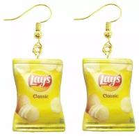 Серьги чипсы Лейс Lays