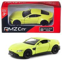 Машинка металлическая Uni-Fortune RMZ City 1:32 Aston Martin Vantage 2018 (цвет желтый)