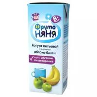 Йогурт питьевой ФрутоНяня с инулином яблоко, банан, с 8 месяцев, 2.5%, 0.2 л
