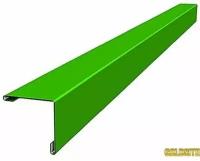 Уголок наружный / внешний металлический 40х40мм длина 1.25м толщина 0.45мм цвет зеленый (8 шт)