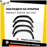 Защитные накладки на колесные арки CUBECAST для Renault Duster / Рено Дастер 2010-2014 расширители на крылья, 8 деталей в комплекте