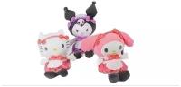 Набор игрушек из аниме Onegai My Melody: Куроми, My Melody и Kitty по 25 см