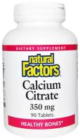 Таблетки Natural Factors Calcium Citrate, 350 мг, 90 шт