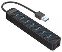 USB-концентратор ORICO TWU3-7A, разъемов: 7, черный