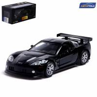 Машина металлическая CHEVROLET CORVETTE C6 R, 1:32, открываются двери, инерция, цвет чёрный