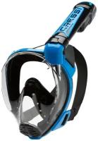 Полнолицевая маска для плавания/снорклинга CRESSI DUKE черный/синий (S/M)