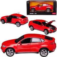 Машина металлическая 1:24 scale BMW X6, цвет красный, двери и капот открываются - Rastar [41500R]