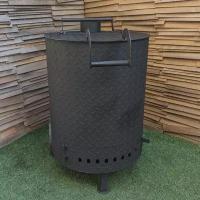 Бочка печь для сжигания мусора Мини, круглая с колосником