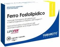 Фосфолипидное железо 30мг и витамин С Yamamoto, 30 капсул / Для гемоглобина, иммунитета
