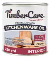 Пропитка для дерева и столешниц TimberCare Kitchenware Oil, масло для дерева и разделочных досок, деревянной посуды, прозрачное, 0.250л, матовый