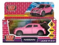 Технопарк Nissan Juke, Ниссан Жук, машинка металл 12 см, розовый JUKE-12GRL-WHPI