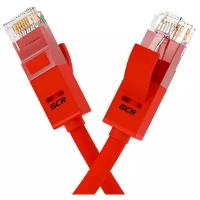 Кабель LAN для подключения интернета GCR cat5e RJ45 UTP 20м патч-корд patch cord шнур провод для роутер smart TV ПК красный литой