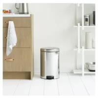 Мусорный бак с педалью NewIcon, 20л, полированная сталь, Brabantia, 113987