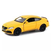 Машина металлическая RMZ City серия 1:32 Mercedes-Benz C63 S AMG Coupe 2019, цвет желтый матовый, двери открываются 554987M(E)