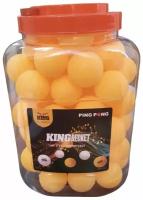 Мячики для настольного тенниса / пинг-понга в банке, 60 штук, оранжевые