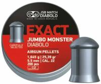 Пули JSB Exact Jumbo Monster Diabolo 5,5 мм, 1,645 грамм, 200 штук