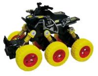 Квадроцикл Funky Toys Die-cast, инерционный механизм, рессоры, 6*6, желтый 61065
