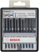 Набор пилок для электролобзика BOSCH Robust Line Wood and Metal (2607010542), 10 шт