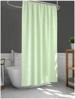 Штора для ванной комнаты с люверсами DECOR MAGIC STRIPE GREEN 180х180 см зеленая