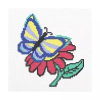 Hobby & Pro Набор для вышивания Бабочка и цветочек 22 х 22 см (ПК-170)