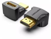 Переходник HDMI угловой (наверх) Vention адаптер F мама- M папа, угол 270 арт. AINB0