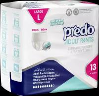 Predo Adult Подгузники-трусы для взрослых, размер L, 13 шт