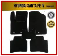 Комплект ворсовых ковриков ECO на Hyundai Santa Fe IV 2018-2021 Дорестайлинг / Хендай Санта Фе 4
